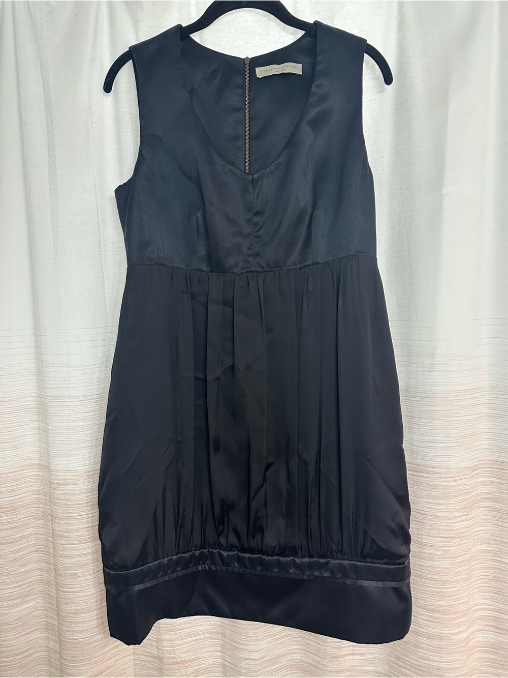 Stella McCartney Silk Blend Black Sleeveless Mini Dress Size 42